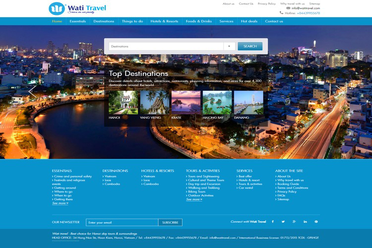 Mẫu website du lịch đẹp