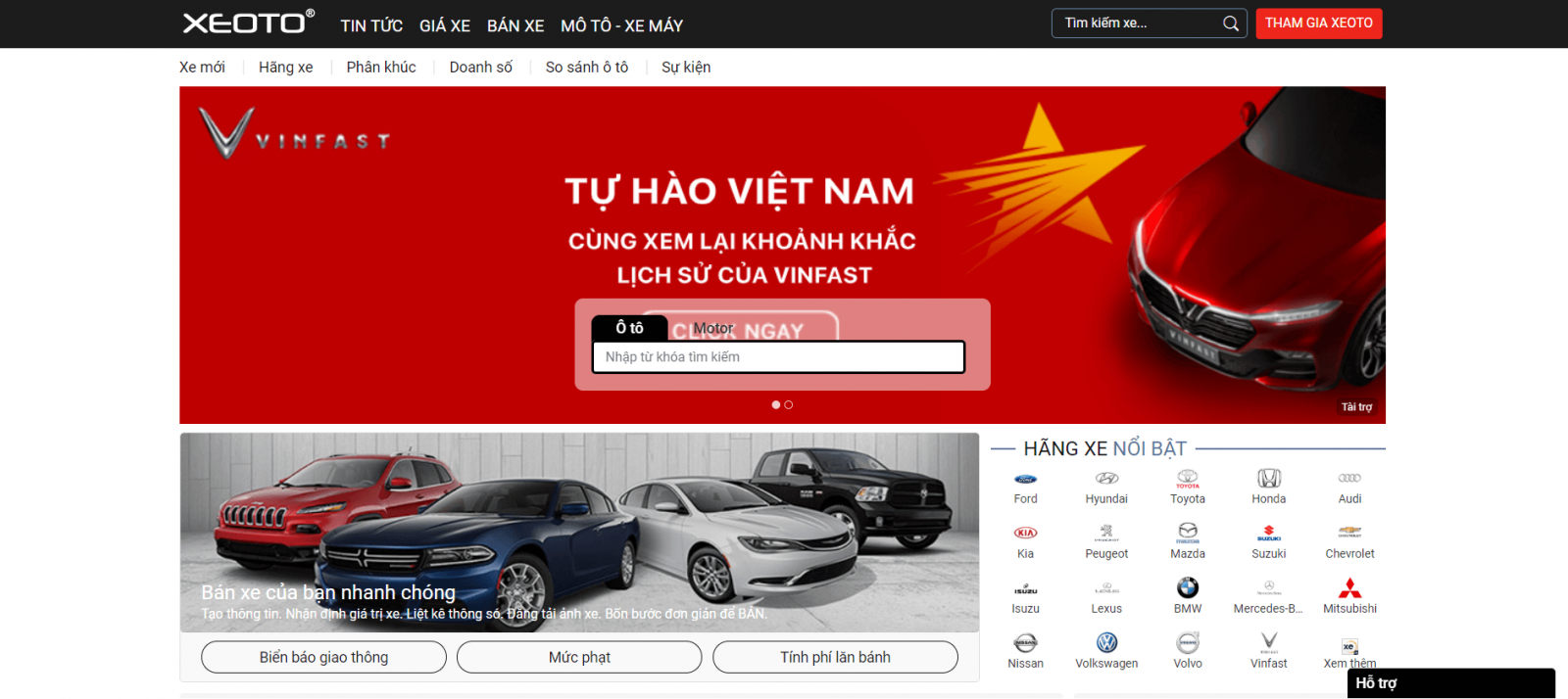 thiết kế website ô tô