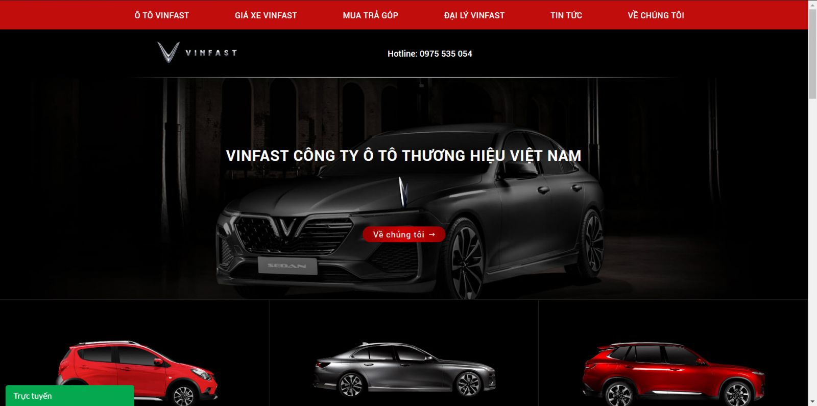 thiết kế website ô tô